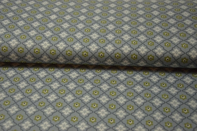 Baumwolle "Sunday" Blumen Muster rauchblau